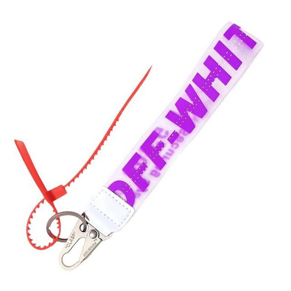 Purple off white inspired wristlet